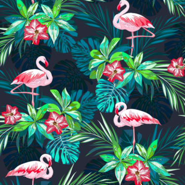 Hohlsaumhintergrund Flamingo Summer Party