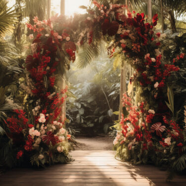 X-Frame Motivhintergrund Flowers Arch